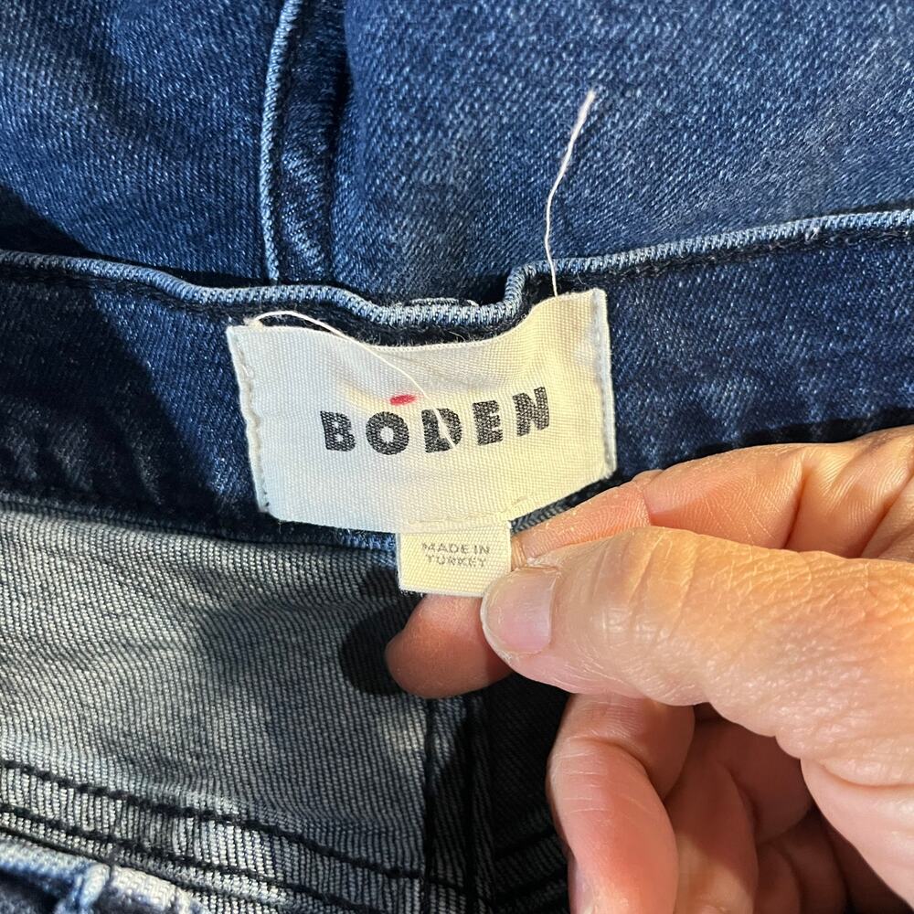 Boden Women's High Rise Classic Slim Jeans Frayed Raw Hem Size 31 x 32 - Picture 4 of 9